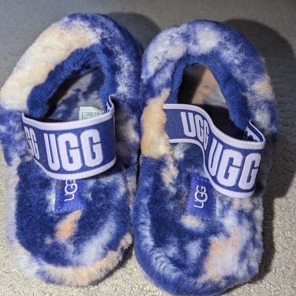 Women's Ugg Fluff Yeah Violet Marble Slide Slipper - Size 8 - Picture 6 of 6